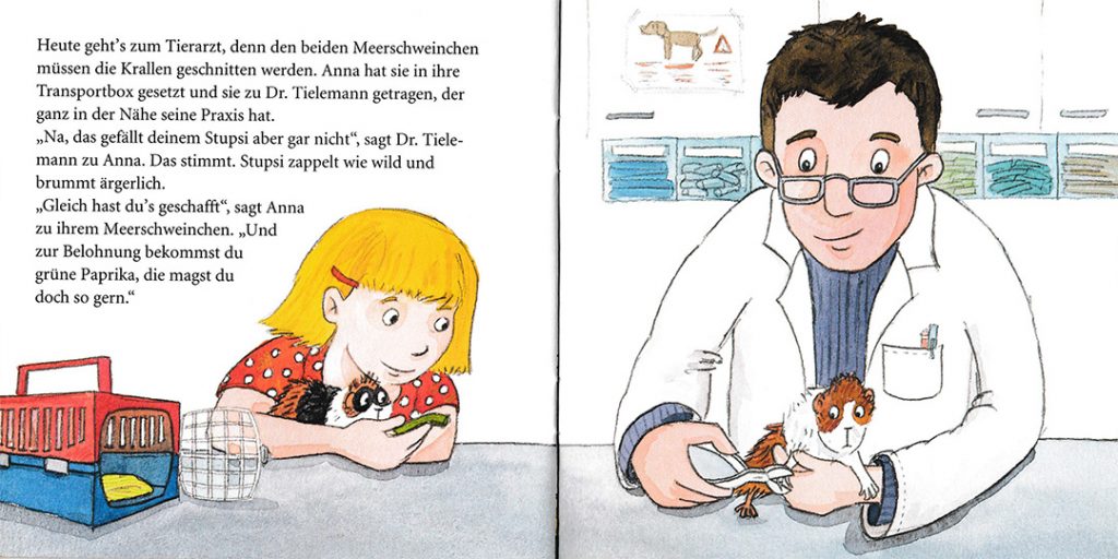 Bilderbuch – Anna und ihre Meerschweinchen – Lindenblatt